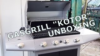 NEU: Gasgrill Tarrington House KOTOR GD4815S-D - Unboxing, Aufbau, Test - 4 Brenner + Seitenbrenner