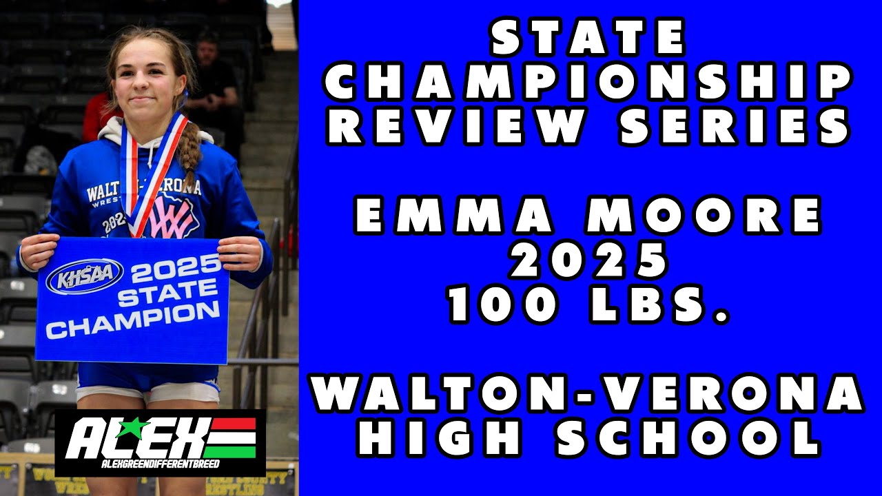 State Wrestling Championship match review w/ Emma Moore (Walton-Verona 2025 100 lbs.)