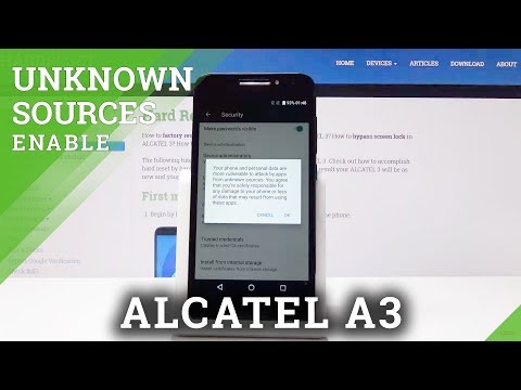 How to Allow Unknown Sources in ALCATEL A3 - Install App