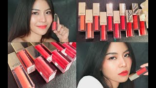 Y.O.U The Gold One Rouge Velvet Matte Lip Cream Swatches No 09-18