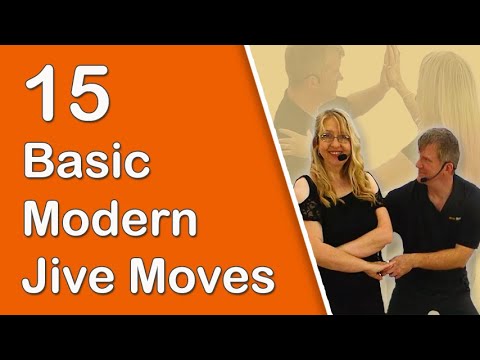 15 Basic Beginner Modern Jive Moves Demonstration | Learn the EASIEST Partner Dance! | Ginger Jive
