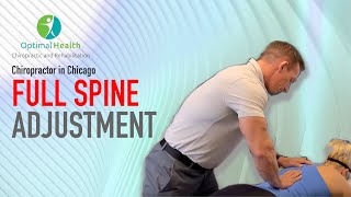 Fit Chicago Massage Therapist get her full spine adjusted and feel better