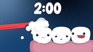 Brush your teeth! Fun 2 Minute countdown timer with gold star reward for children &amp; kids