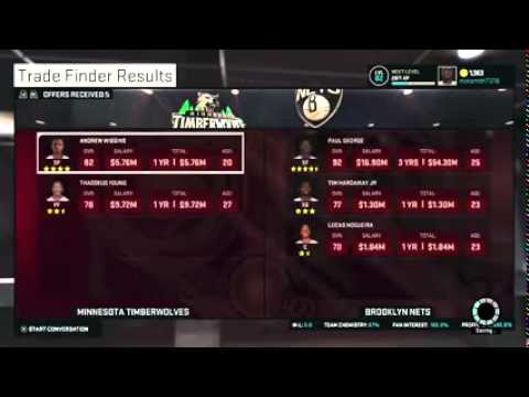 NBA2K15 Brooklyn Nets My GM Ep  30   BIG Trade!! Young Gun!! Parker  Wiggins    YouTube
