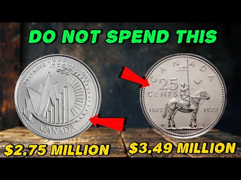 Most Valuable Canadian 25 Cent Coins!  1873–1973 & 1999 Quarters Worth Big Money! 