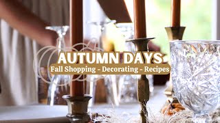 Welcoming Fall as a Homemaker/ fall shop and decorate with me, fall recipes, fall tablescape, cozy