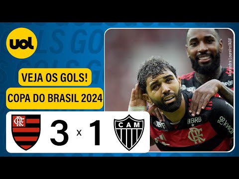 FLAMENGO 3 X 1 ATLÉTICO-MG - COPA DO BRASIL; VEJA OS GOLS!