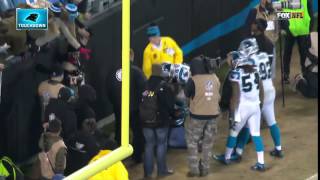 Luke Kuechly Pauses Pick Six Celebration to Help a Fan | Cardinals vs. Panthers | NFL