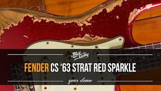 Video thumbnail for Fender Custom Shop Limited Edition '63 Stratocaster Super Heavy Relic Red Sparkle by Max Guitar B.V.