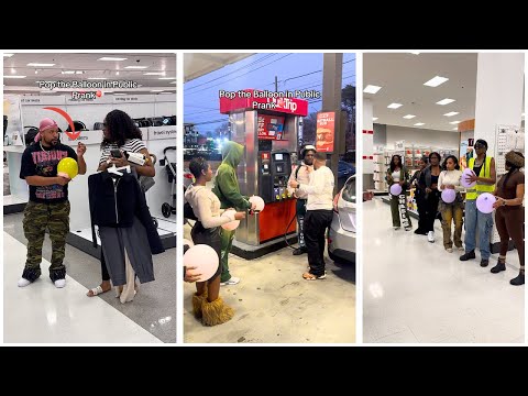 POP THE BALLOON IN PUBLIC PRANK COMPILATION!