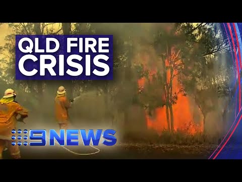 Fire crews trying to contain spot fires near Toowoomba | Nine News Australia