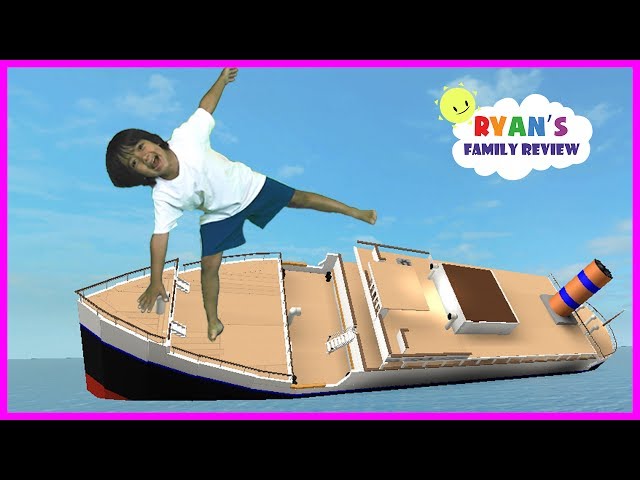 ROBLOX Sinking Ship! Let's Play Family Game Night with Ryan's Family Review