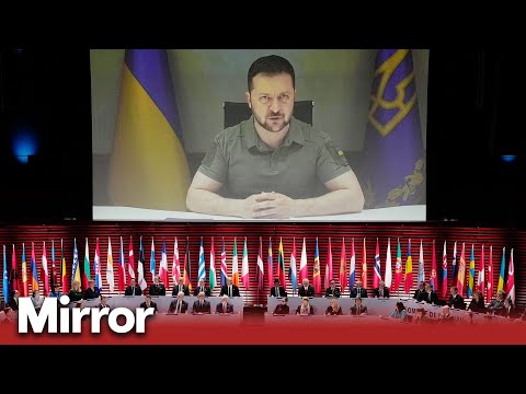 Ukraine President Zelensky speaks at Council of Europe summit