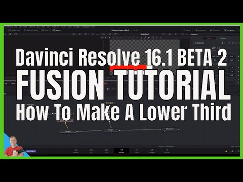 How to make a lower third in FUSION inside of Davinci Resolve 16.1 Beta 2