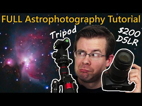 Shooting & Processing Orion Nebula with a DSLR and Tripod, NO TRACKER - Astrophotography Tutorial