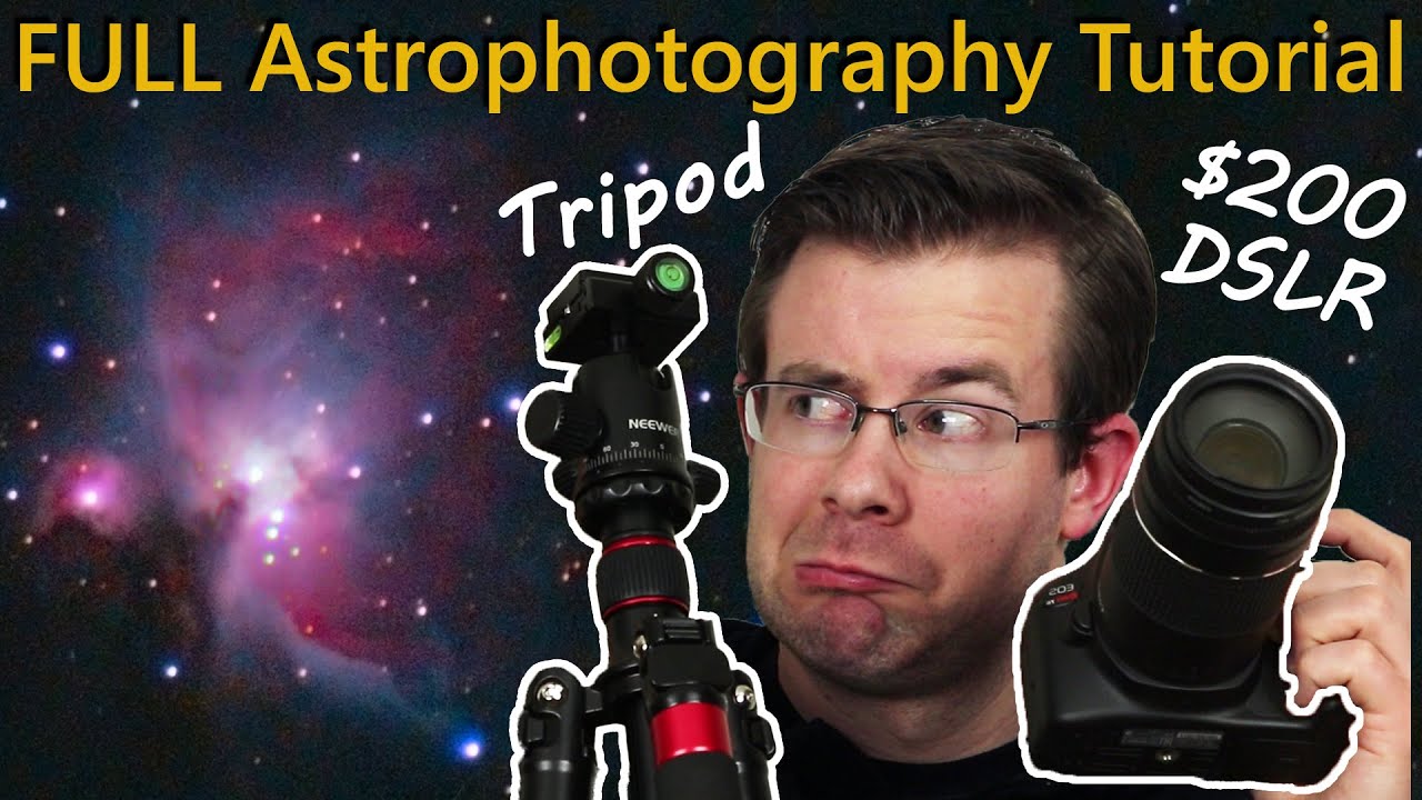 Shooting & Processing Orion Nebula with a DSLR and Tripod, NO TRACKER - Astrophotography Tutorial