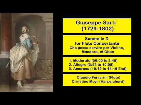 Giuseppe Sarti (1729-1802) - Sonata in D for Flute Concertante