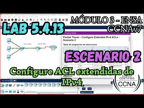 5.4.13 Packet tracer - Configure ACL extendidas de IPv4 – Escenario 2 (Resolucion)