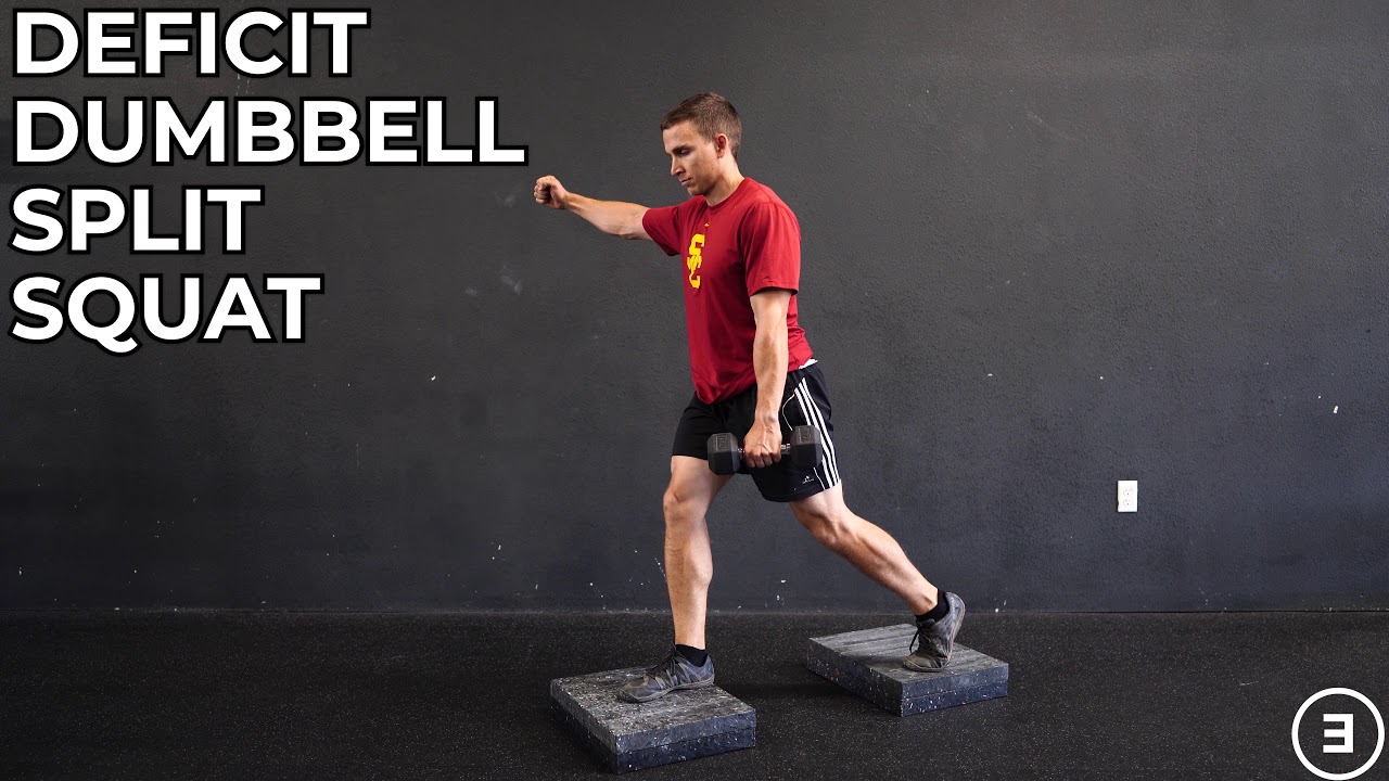 Deficit Dumbbell Split Squat