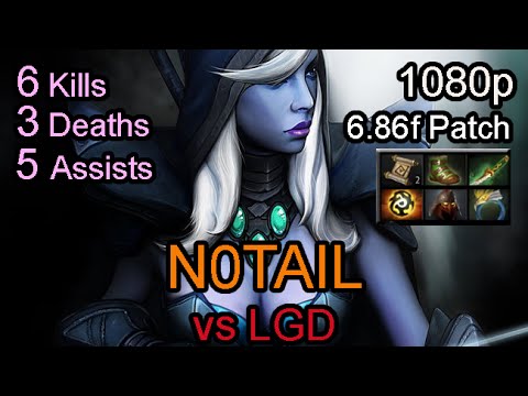 Notail Drow Ranger 6.86 patch Ranked Full Game