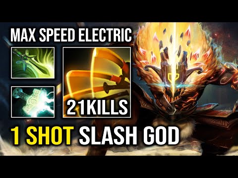 100% Max Speed Electric Slash Ultimate Carry Juggernaut Vs PL Illusion Dota 2