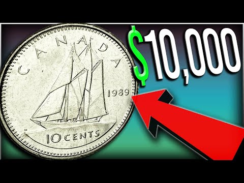 "RARE 1989 DIME ERROR WORTH MONEY!!" - VALUABLE CANADIAN DIMES IN YOUR POCKET CHANGE!!
