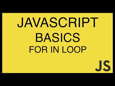 JavaScript Basics Tutorial 20 For In Loop