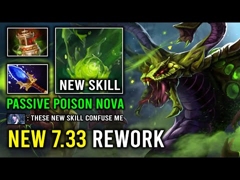 NEW 7.33 Venomancer Rework Passive Poison Nova 100% Deleted Offlane with Unlimited Skill Spam Dota 2