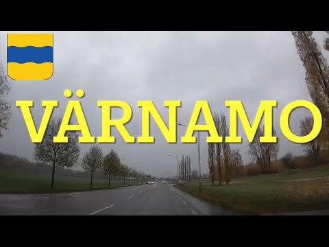 Värnamo, Sweden. Dashcam driving.