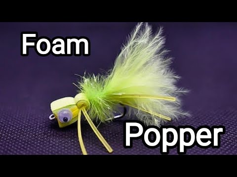 Fly tying a foam popper