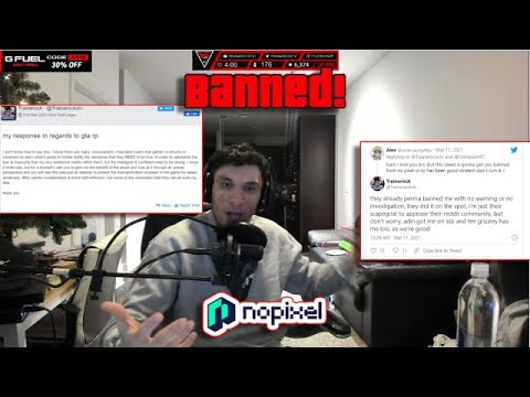 Trainwreckstv permabanned from NoPixel GTA 5 server.
