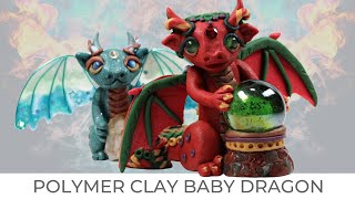 ❄️ Cute Polymer Clay Baby Dragon Tutorial: All I Want For Christmas! 🎄BEGINNER FRIENDLY!