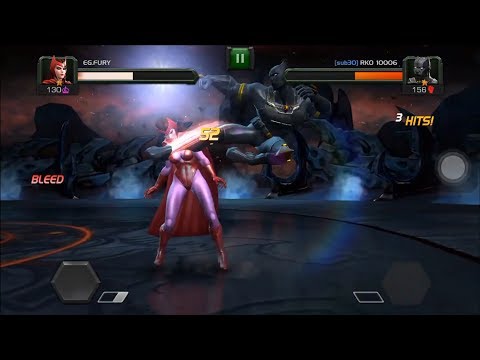 Scarlet Witch vs Black Panther - 1 Star vs 1 Star - 130 vs 156 - 1 vs 1 - Marvel Contest of Champion