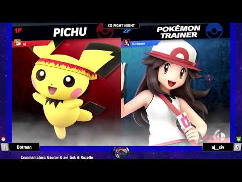 KOFN Qualifier 1 - aj__siv (Palutena/Pichu) vs Botman (Pokemon Trainer)
