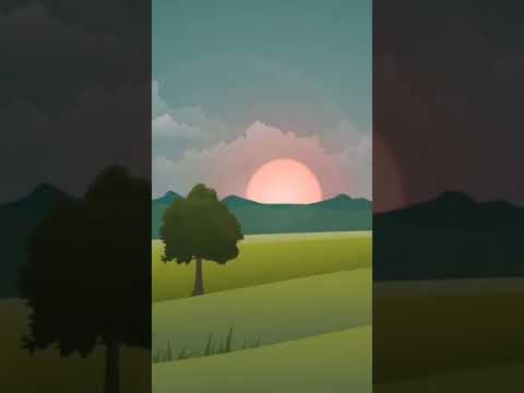 sunrise | natural music | sunrise animation | animated sunrise by themanirfanpp #shorts #trending