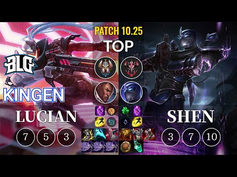 BLG Kingen Lucian vs Shen Top - KR Patch 10.25