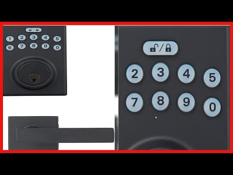 Great product -  Amazon Basics Contemporary Electronic Keypad Deadbolt Door Lock with Passage Lever