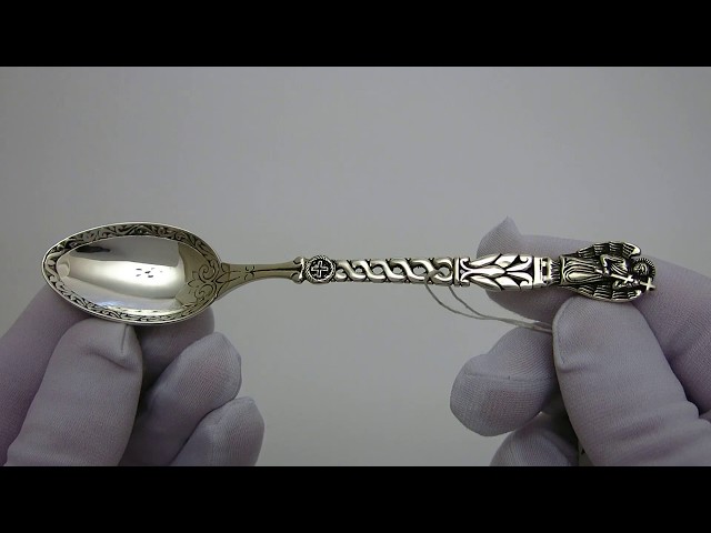 Серебряная ложка "Ангел Хранитель" 109лт Видеообзор