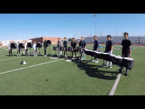 Hebron High School Drumline 2019 Battery View - 1001 Nights