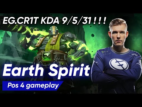 EG.Cr1t how to Earth Spirit 7.28c | Gameplay Dota 2 Replay