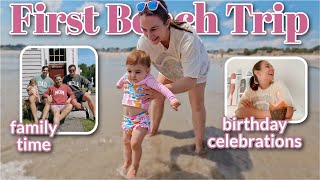 FAMILY VACATION VLOG | First Beach Trip With Baby, Rental Tour, Family Time, Birthday Celebrations
