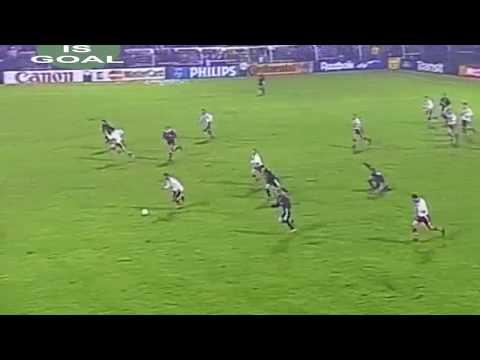 Goal! Marek Citko. Widzew Lodz vs Atletico Madrid. 25.09.1996