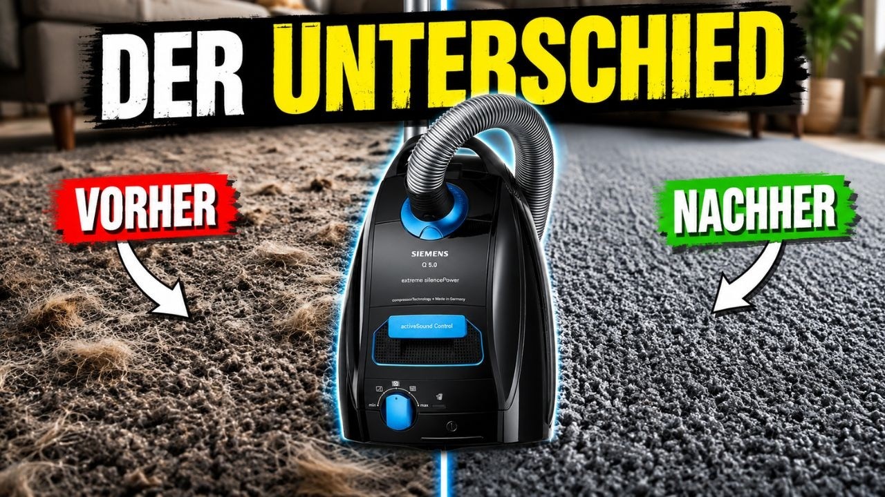 Siemens Q5.0 VSQ5X1230: Staubsauger Siemens – leise, stark & ideal bei Tierhaaren!