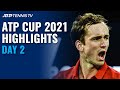 Medvedev Leads Russia; Zverev & Shapovalov Battle | ATP Cup 2021 Highlights Day 2