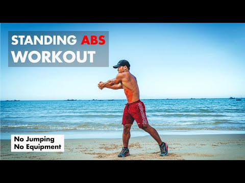 16 Min Standing Abs Workout  No Jumping  No Equipment | For A Beautiful Belly.