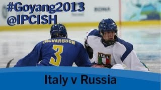 preview picture of video 'Ice sledge hockey - Italy v Russia - 2013 IPC Ice Sledge Hockey World Championships A Pool Goyang'