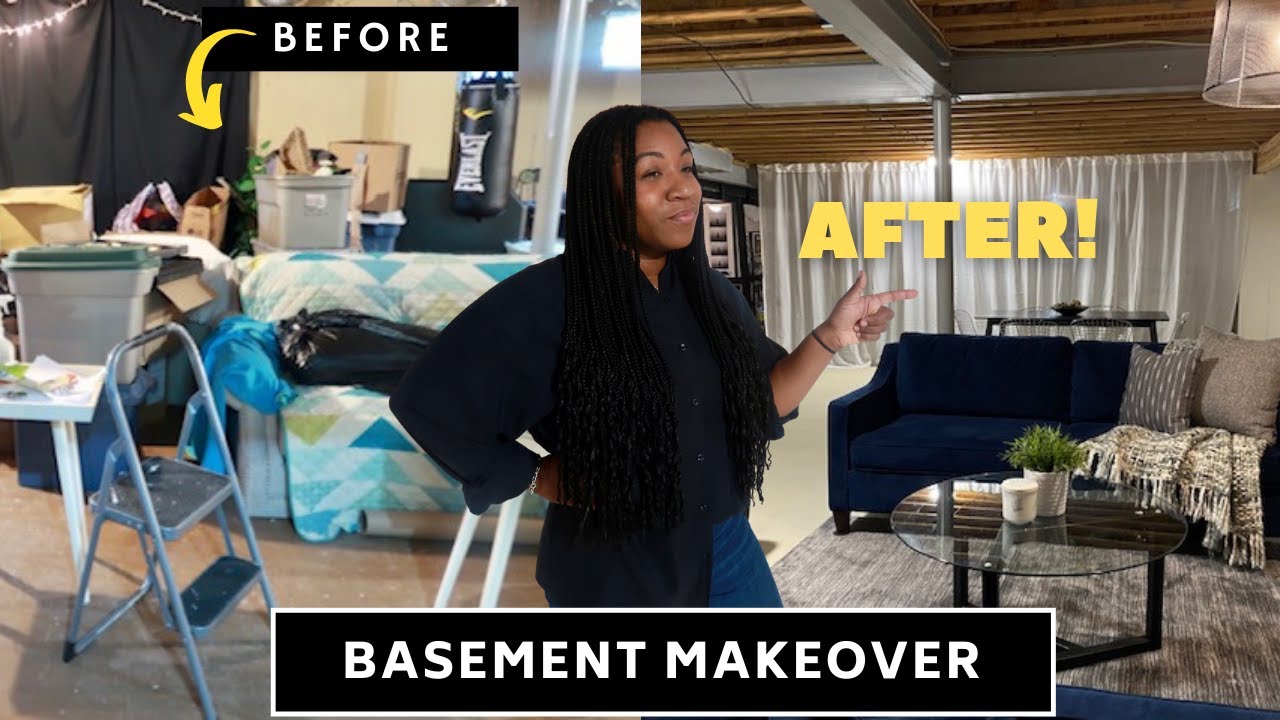 HOW TO TRANSFORM YOUR UNFINISHED BASEMENT | FROM UGLY TO BEAUTIFUL, #BASEMENTMAKEOVER FOR MY FAMILY!