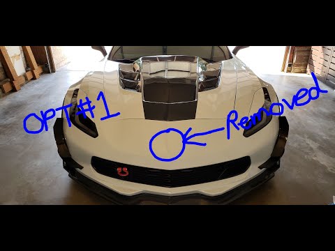 Remove Corvette C7 Emblem Carbon Vinyl JSK Carbon Fiber Racing Hood | Repsol13 F26 Corvette C7