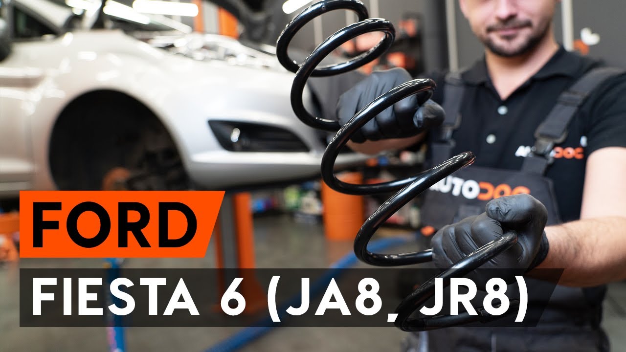 Kaip pakeisti Ford Fiesta JA8 spyruoklės: priekis - keitimo instrukcija
