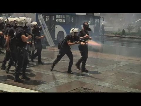 Armies of police fire smoke grenades and pepper spray as protests worsen in Ankara, Turkey